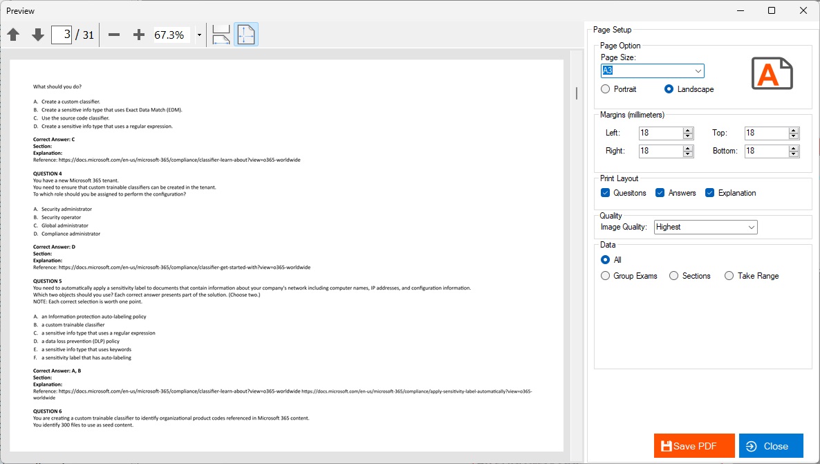 Sample New Editor Pro export PDF